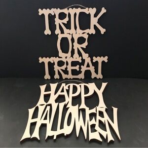 Halloween wood deco (HALLOWEEN & TRICK & TREAT)